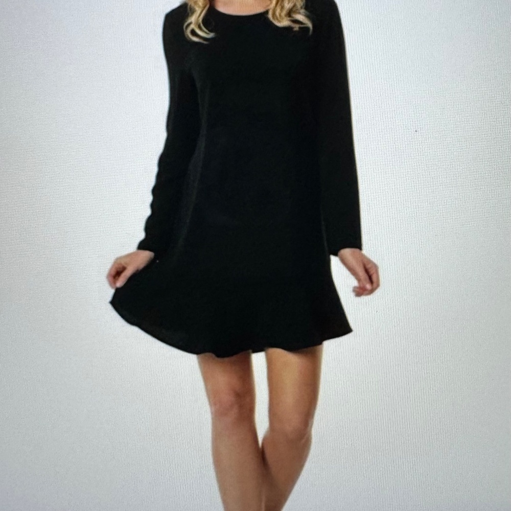 Mud Pie Jesse Flounce Dress Black SM NWT
